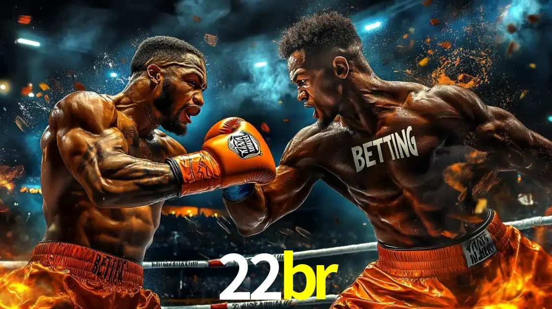 Dois boxeadores em uma luta intensa e explosiva, representando a adrenalina e as oportunidades de apostas em esportes de combate disponíveis na plataforma 22br.